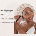 Satin Silk Hair Bonnet Cap for Sleeping Hair Bonnets for Women Curly Natural Hair Luxury Bonnet Silk Cap for Women Adjustable Plastic Silk Bonnet Cap For Girls Silk hair protection bonnet, Satin hair protection bonnet. 
