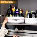 360° Rotating Kitchen Organizer Tray Lazy Susan Rack Kitchen Storage Revolving Tray Cosmetic Organiser Rotating Tray for Kitchen Spice Rack. 