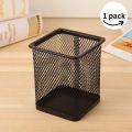 Pen basket pencil Holder Desk Metal Mesh Square  Pen Box Black Mesh Metal Steel Pen stand, Stationary Basket, Pen Holder, Pencil Holder for Girls, School, Office, Study Table, Desk, Stationary Organizer, Pen Box Pencil Box, Table Organizer, Desel. 