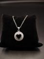 Valentine Gift Zircon Locket with Chain. 