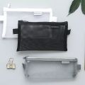 Pencil Bag Transparent Mesh School Pencil Case Large Capacity Nylon Pen Bag Case for Office Supplies Cute Stationery Kids Gift. 