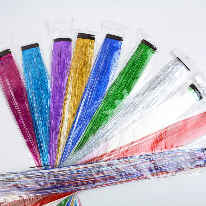 6-%20pcs%20Hair%20Tinsel%20Hair%20Extension%20with%20Clip%20-%20Shiny%20Glitter%20Long%20Straight%20Hair%20Clip%20Extensions%20for%20girls%20and%20women's%20-Multicolor%20-%20Image%202