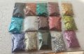 Pack Of 15 Color Round Glitter Chunks for Artwork Decorations, Crafting, Resin Art, UV Nails, and Makeup (Each Pack 20 grams). 