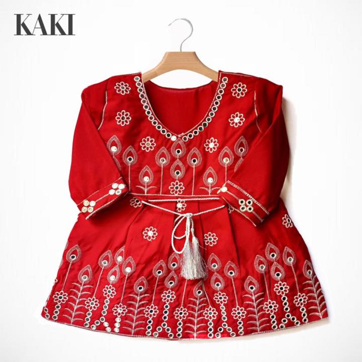 Red Traditional Dresses for Baby Girls Daraz.pk