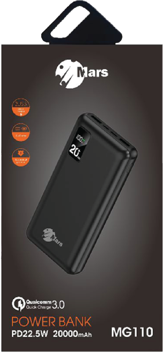 Power Bank MG-110 with qualqomm 3.0 charging (22.5 watt) with 20,000MAH