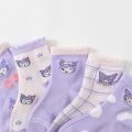 5pcs/set Sanrio Kuromi My Melody Lingeries for Women with Stocking Animated Socks Absorb Sweat Anime Kawaii Children Baby Autumn. 