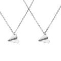 2X Fashion One Direction Paper Airplane Necklace (Silver Color). 