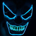 New Joker Cool Light LED Mask Halloween Horror Illumination Prop - Grass Green. 