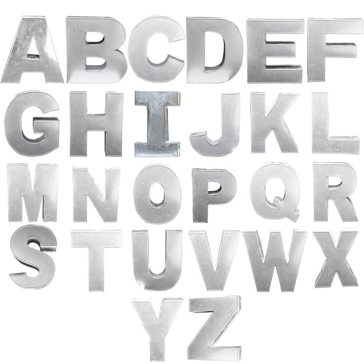 Large Capital Alphabet Letter Name A-Z Steel Birthday Cake Baking Molds