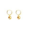 [ New ] Retro Women's French Metal Ball Delicate Small Earrings 2024 Trendy Men's Beautiful Circle Minimalist Design Ear Clip. 