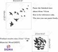 Group of birds Wall Decor Black Wood MDF Living room Sofa TV background decoration - Sigma Gift Center. 