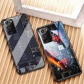 For Samsung Galaxy S20 Plus Case Explorer Version Theme Back Cover Tempered Glass Protector Back Cover for Samsung S20 Plus Back Cover Clear Circuit Board Design Full Coverage For s. 