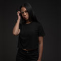 Pack Of 2 Women's Black Crop Top T Shirt. 