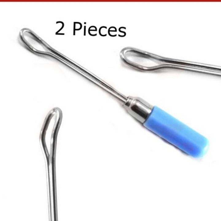 2 Pieces Ear Wax Cleaners Removal Easy Earwax Remover Earpick Tools Loop Head , Best Tool For Ear Cleaning