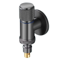 Washing Machine Automatic Water Stop Valve Solid Brass Single Cold Wall Mounted Cold Water Outlet Basin Durable Easy to Use Silver. 