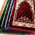 Luxury Velvet Prayer Mat Janamaz  Soft Padded Musalla for Namaz  Traditional Floral Design Islamic Gift for Adults/Kids (Maroon). 