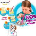 Cooky Amazcolor Blo Pens Animal Set Pack of 10 Blow Pen, 6 Reusable Stencils Non-Toxic, Washable Art and Craft Material. 