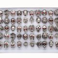 Wholesale 2Pcs/Lot Vintage Punk Animal Sull Skeleton Snake Opening Rings for Men Women Biker Cool. 