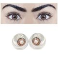 Makeup Contact Lens, Silky Brown 3-Tone Eyes Color Lenses With Case *** Eye lenses for Girls & Boys *** Give a colored look to your eyes *** Soft Lens *** Party wear and casual range available *** (Water Kit & Box). 