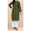 Stylo 1PC- Unstitched Digital Printed Blended Cotton Shirt US5051 Unstitched Fabric For Women / Unstitched Suit For Women / Dress For Girls - Black. 