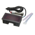 LED 4 Digital Tachometer RPM Speed Meter Red + NPN Hall Proximity Switch Sensor. 