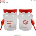 Premium Wave Design Spice Jars - 2-Pack with Screw Caps - 700gm for Containers Seasonings, Herbs, BBQ, and Spices. 