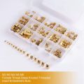 380Pcs Thread Inserts M2 M2.5 M3 M4 M5 M6 Metric Female Thread Brass Knurled Threaded Embedment Nuts Assortment Kit. 