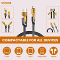 VOOXE 4-in-1 65W Fast Charging Magnetic Cable | USB-A to Type-C & iPhone, Type-C to Laptop | Nylon Braided, Multi-Purpose Data Cable. 