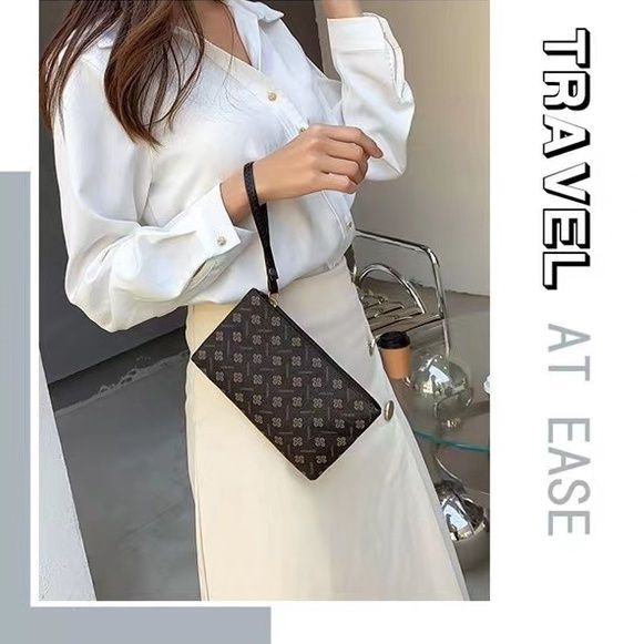 [Sales at a loss] Ladies leather clutches，print handbags, simple clutch bags, portable mobile phone bags, storage coin purses
