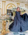 Designer  Embroidered Flower Stitched Silk Maxi for Girls/Designer Maxi / New Long Style Maxi /Stylish Maxi / Ready to Wear /Wedding Dress For Girls. 