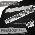 OCBA Professional Hairdressing Thinning Teeth Scissor for Texturizing & Styling Stainless Steel with Removable Finger Ring for Barbers Hair Cutting, Salon, Children, Men & Women. 