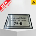 Silver Steel Engraving Customise House Name Plate - Timeless Elegance for Your Home. 