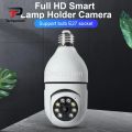 2026 Smart WiFi Bulb Security Camera 2MP 1080P 360° Rotation Wireless CCTV with Two Way Audio Night Vision Auto Tracking Motion Detection Mobile View Compatible with V380 Pro App Ideal for Home Baby Monitoring - White. 