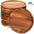 Pizza Pan Base, Pizza Serving Platter Wooden Without Handle - Wooden Pizza Pan Plate, Base Shaped Tray for Kitchen & Restaurant, 07 Inch x 17 Inch Round Pizza Base, All Sizes Available, Microwave Safe. 