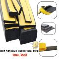10m EPDM Foam Rubber Strip Electric Box Cabinet Door Anti-collision Shock Absorption Gasket Self-adhesive Sponge Seal Strip. 