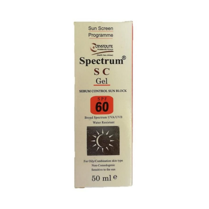 Spectrum SC Gel - Sun-Screen with SPF60 (Protection from UVA & UVB)
