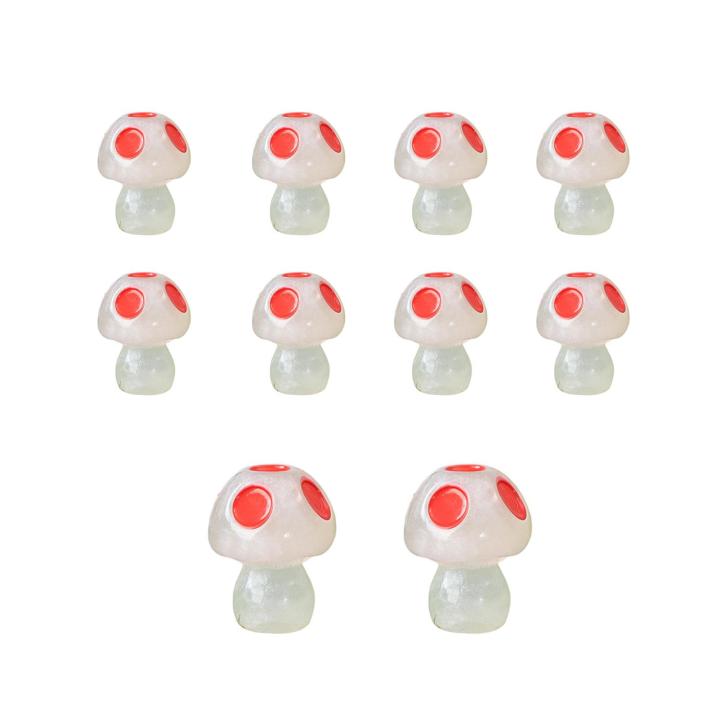 Quorrae Luminous Mushroom Statue Delicate Luminous Statue Figurine Ornament Scene Layout Prop