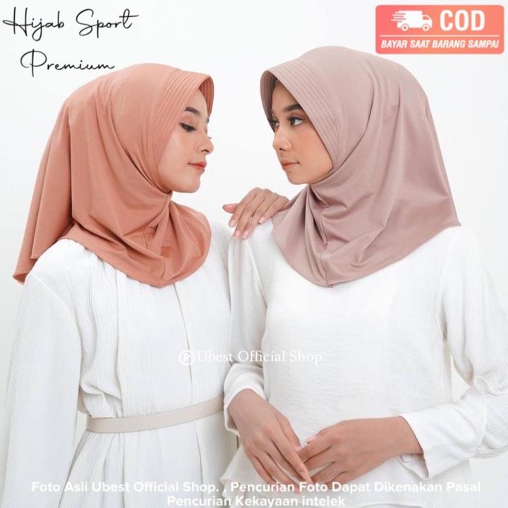 【Raya 2022】 Premium Sport Hijab / sporty Hijab / Bergo Sport / instant Sport Hijab / Premium Sports Hijab