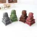 Stone Lion Candle Silicone Mold Handmade Ball Lion Statue Plaster Sugar Cake Mould Home Decor Office Ornaments. 