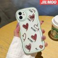 JIUMOO For Samsung galaxy A11 M11 Case Heart-Shaped Chocolate Pattern New Colour Macaroon Wave Border Soft Clear Shockproof Phone Cases Creative Camera Transparent Casing Silica Gel Protective Cover. 