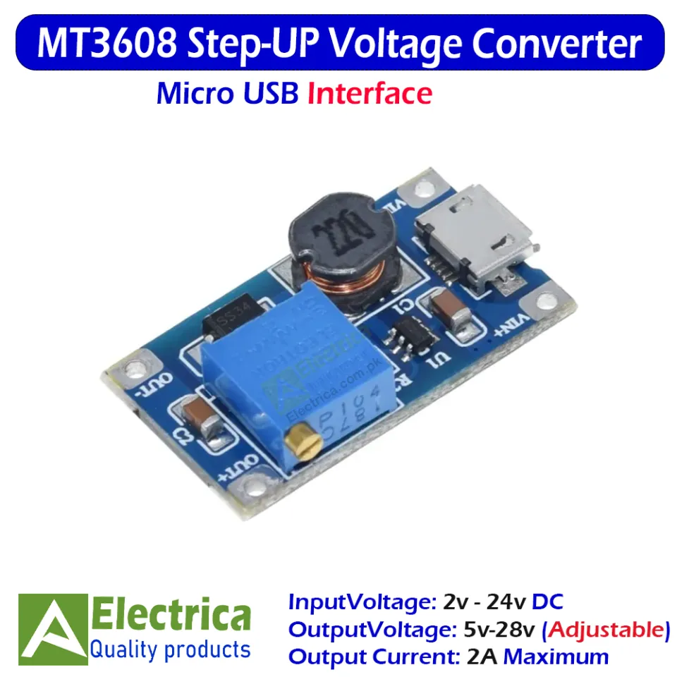 10 PCS DC-DC Boost Converter Module (2V-24V To 5V-28V, 2A) With Micro USB Input - View #5