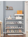 Adjustable Shoe Rack Organizer With Storage Shelf. 
