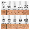 Leather Printing Tools Handmade DIY Leather Vegetable Tanning Carving Tools Wood Carving Leather Carving Leather Art Making Printing Punch. 