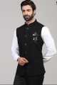 Black Waist Coat  | Premium Quality Waistcoats For Men Stylish. 