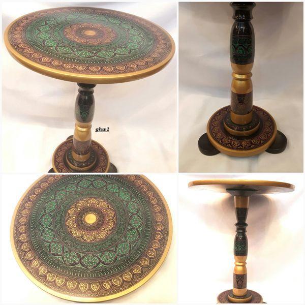 Wooden Hand Crafted Round Coffe Table - Lacquer Work big sale , cheapest price