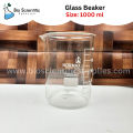 1000 ml Normax-Beaker made in Portugal, Low Form Griffin, Borosilicate 3.3 Glass, Double Scale, Graduated. 