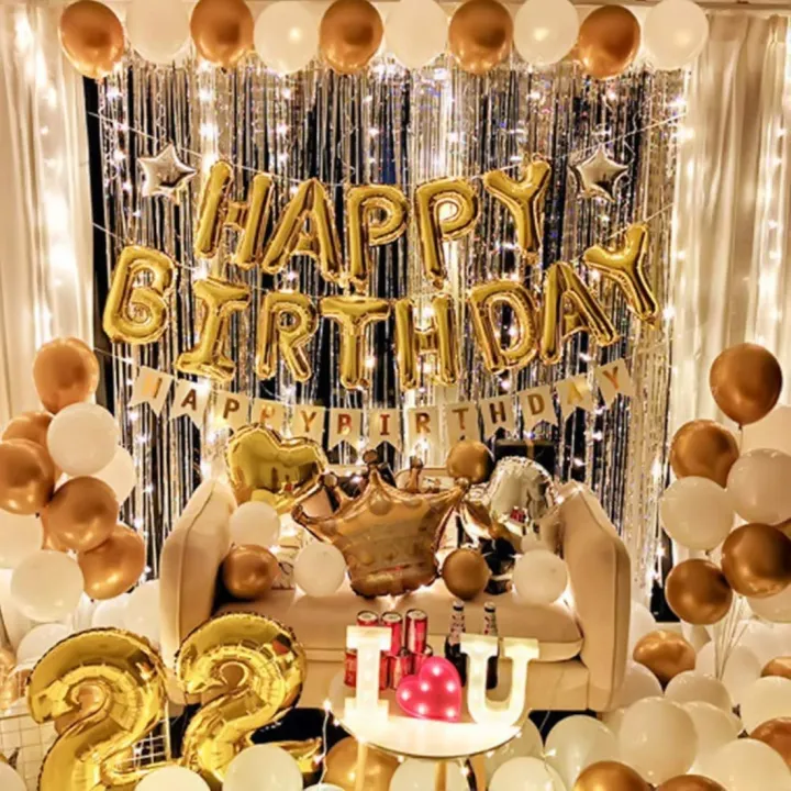 Golden%20Happy%20Birthday%20Decoration%20Kit%20Combo%2043Pcs%20for%2022%20Birthday%20Party%20Banner,%20Balloon,%20Heart%20,%20Crown%20Foil%20Girls%20Boy%20Age%20D%C3%A9cor%20Or%20Gifts%20with%20Led%20Fairy%20Lights%20-%20Image%204