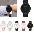 High Quality Store New The Fifth Brand Women Men Casual Simple Quartz Analog Watch Golden Leather Band Wrist Watches - intl. 