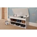 Shoes storage rack with seat. 