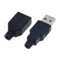 Type A Male / Female Usb 4 Pin Plug Socket Connector With Plastic Cover. 